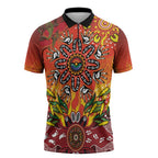 NAIDOC Week 2026 Zipper Polo Shirt 50 Years of Deadly Aboriginal Dot Art