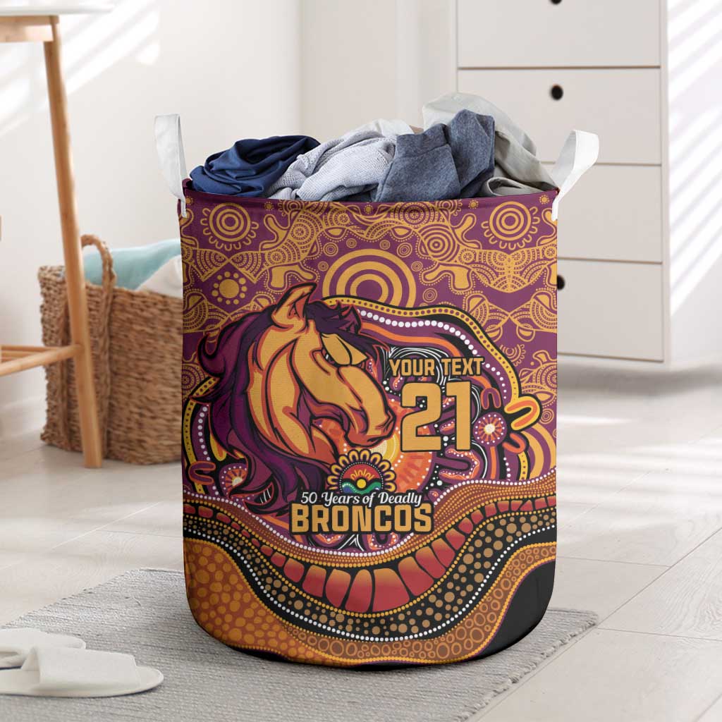 Custom Broncos Honouring First Nations Laundry Basket NAIDOC 2026 Deadly 50 Years