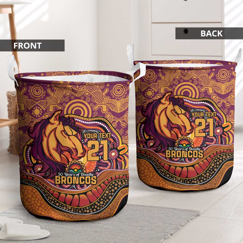 Custom Broncos Honouring First Nations Laundry Basket NAIDOC 2026 Deadly 50 Years