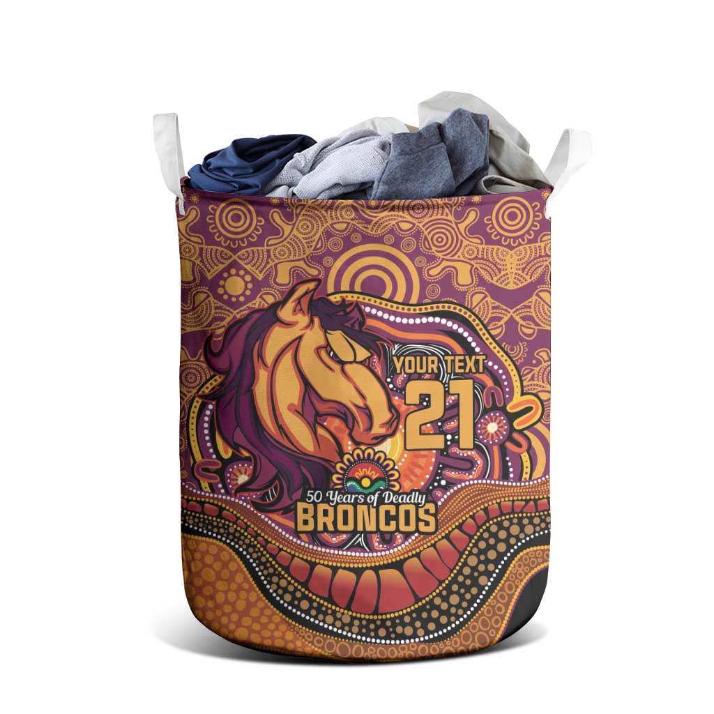 Custom Broncos Honouring First Nations Laundry Basket NAIDOC 2026 Deadly 50 Years
