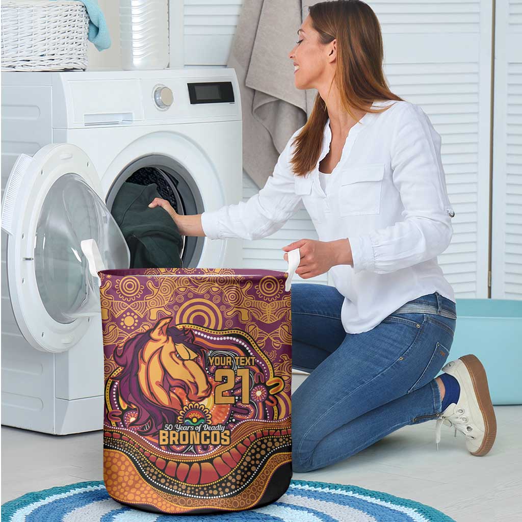 Custom Broncos Honouring First Nations Laundry Basket NAIDOC 2026 Deadly 50 Years
