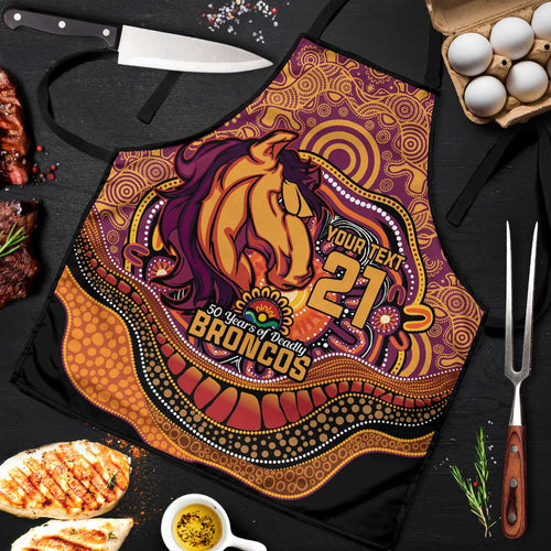 Custom Broncos Honouring First Nations Apron NAIDOC 2026 Deadly 50 Years