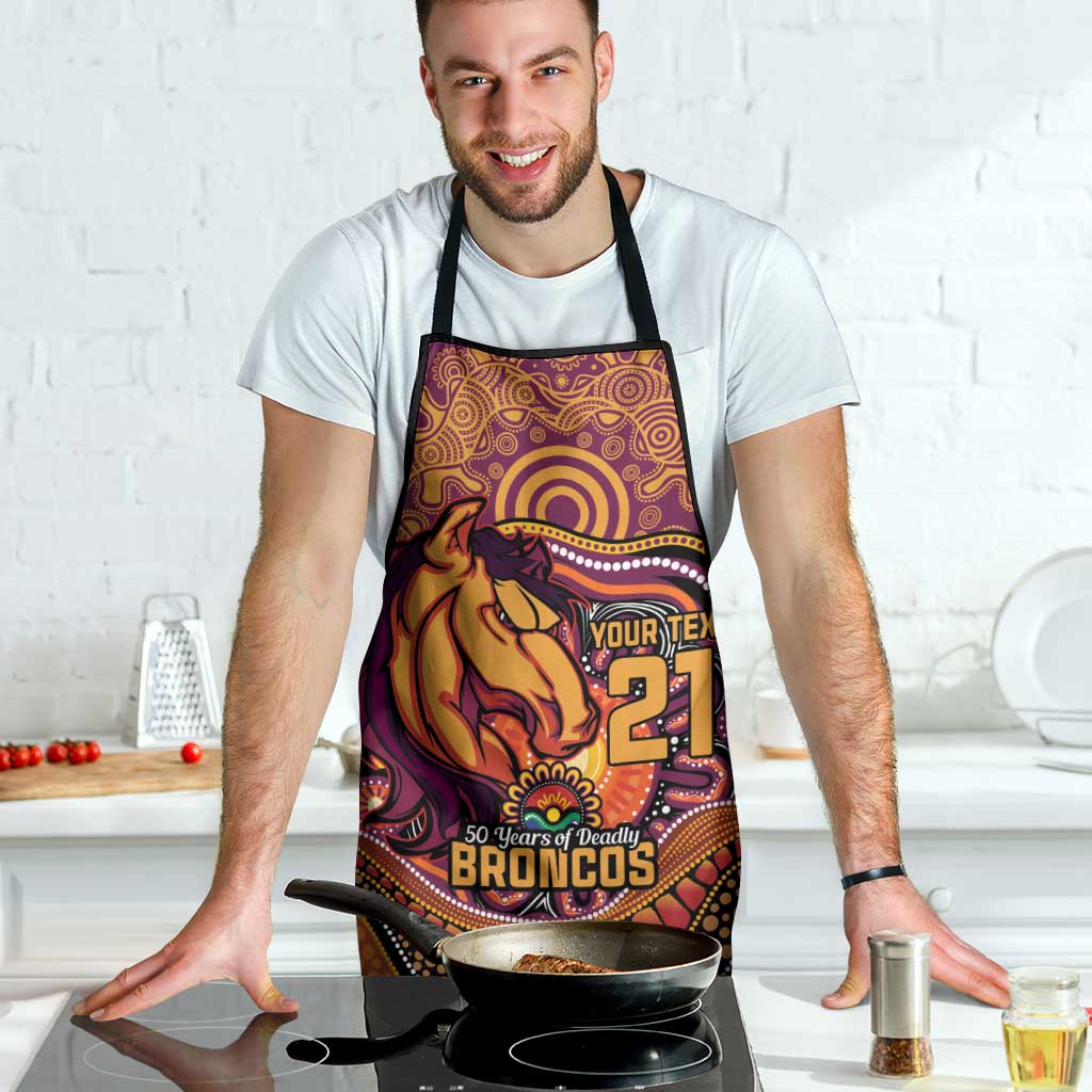 Custom Broncos Honouring First Nations Apron NAIDOC 2026 Deadly 50 Years