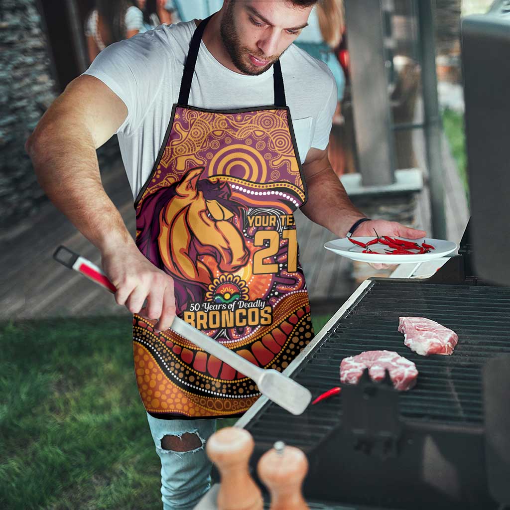Custom Broncos Honouring First Nations Apron NAIDOC 2026 Deadly 50 Years