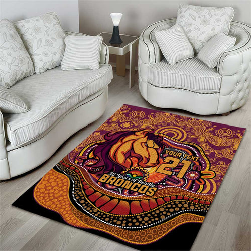 Custom Broncos Honouring First Nations Area Rug NAIDOC 2026 Deadly 50 Years