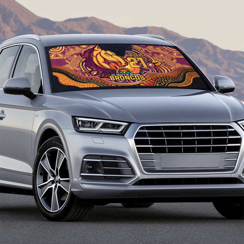 Custom Broncos Honouring First Nations Auto Sun Shade NAIDOC 2026 Deadly 50 Years