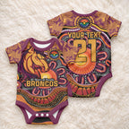 Custom Broncos Honouring First Nations Baby Onesie NAIDOC 2026 Deadly 50 Years