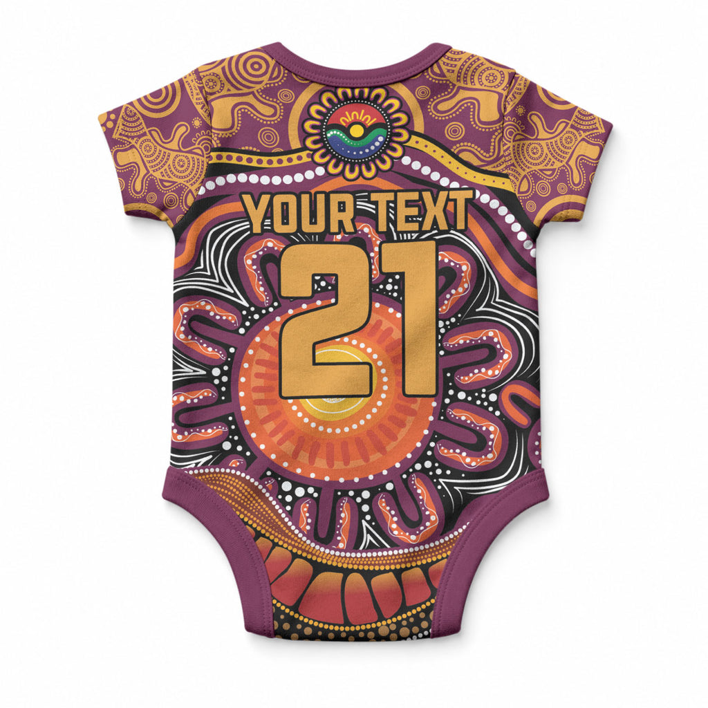 Custom Broncos Honouring First Nations Baby Onesie NAIDOC 2026 Deadly 50 Years