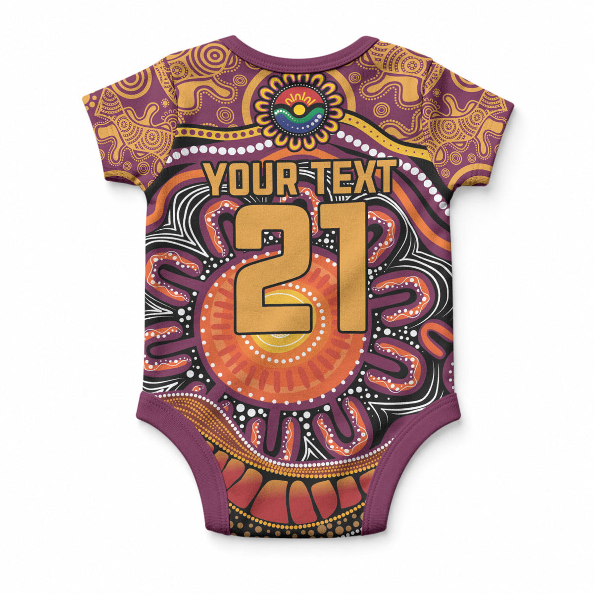 Custom Broncos Honouring First Nations Baby Onesie NAIDOC 2026 Deadly 50 Years