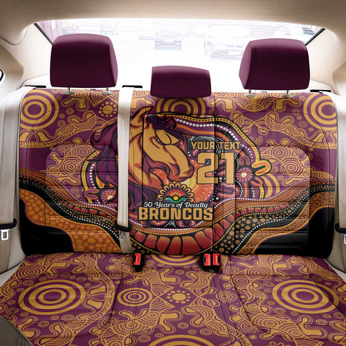 Custom Broncos Honouring First Nations Back Car Seat Cover NAIDOC 2026 Deadly 50 Years
