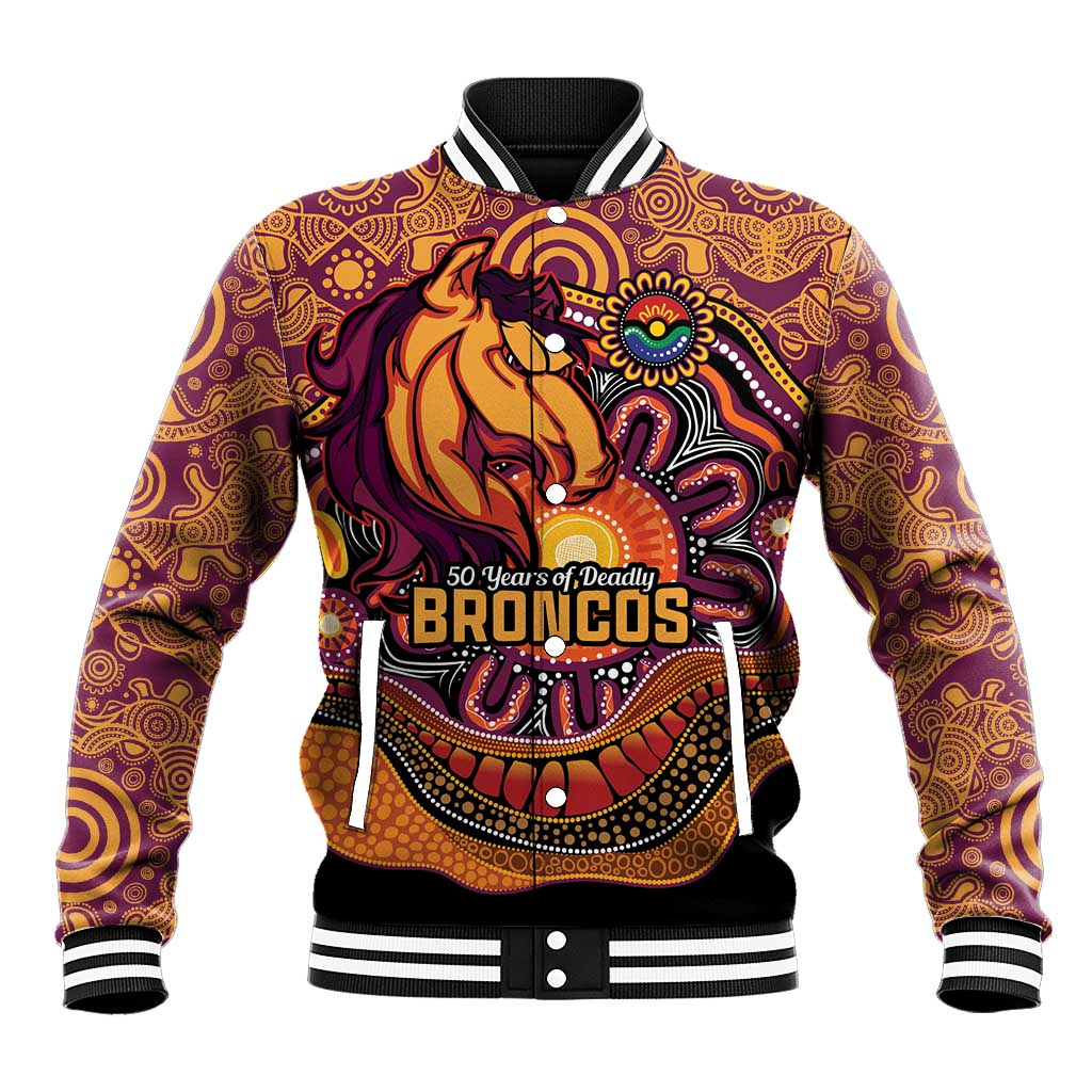 Custom Broncos Honouring First Nations Baseball Jacket NAIDOC 2026 Deadly 50 Years