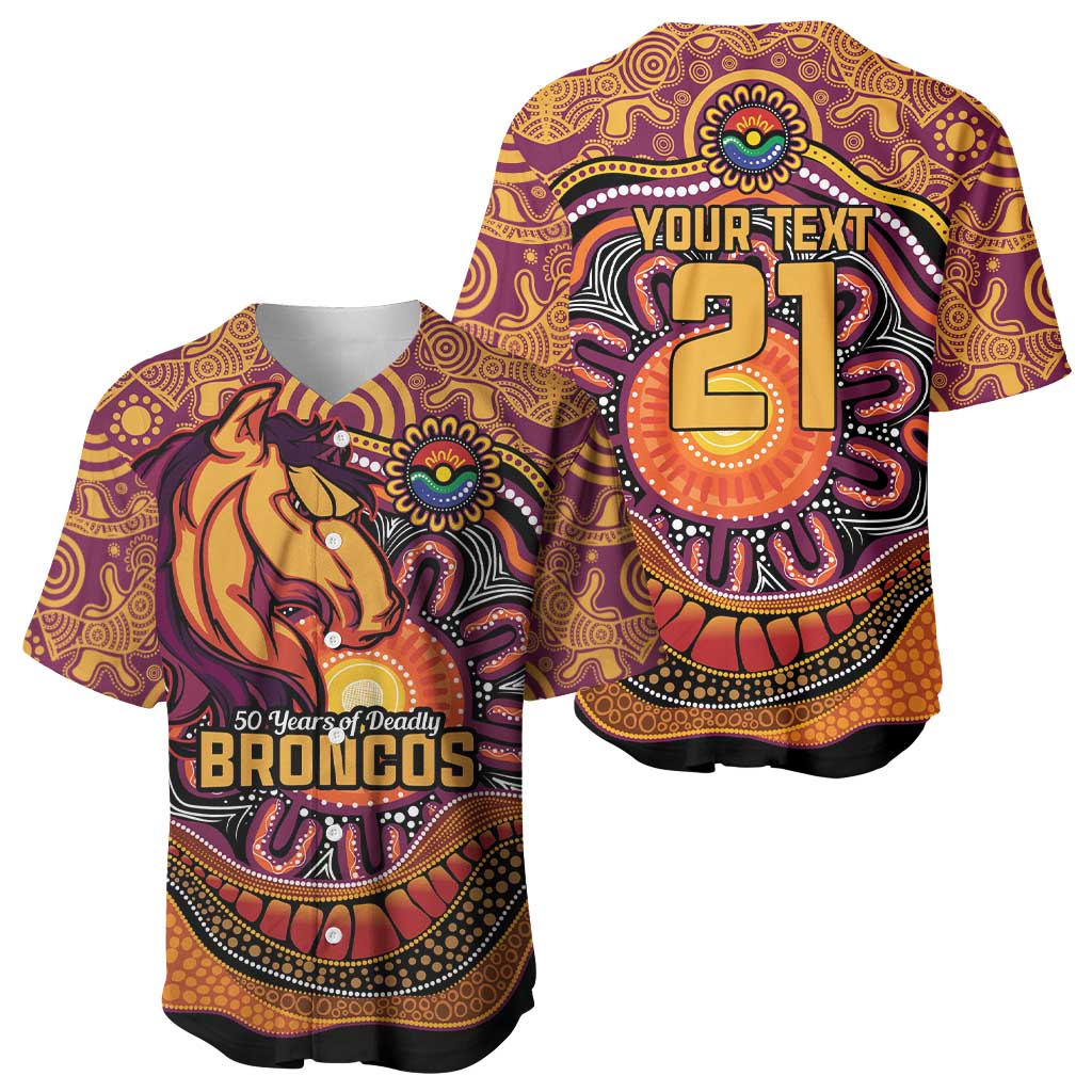 Custom Broncos Honouring First Nations Baseball Jersey NAIDOC 2026 Deadly 50 Years