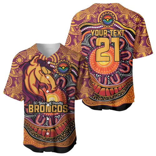 Custom Broncos Honouring First Nations Baseball Jersey NAIDOC 2026 Deadly 50 Years