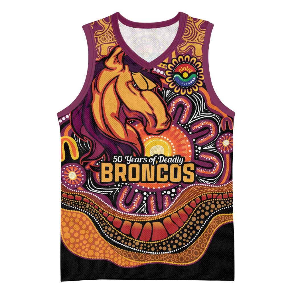 Custom Broncos Honouring First Nations Basketball Jersey NAIDOC 2026 Deadly 50 Years
