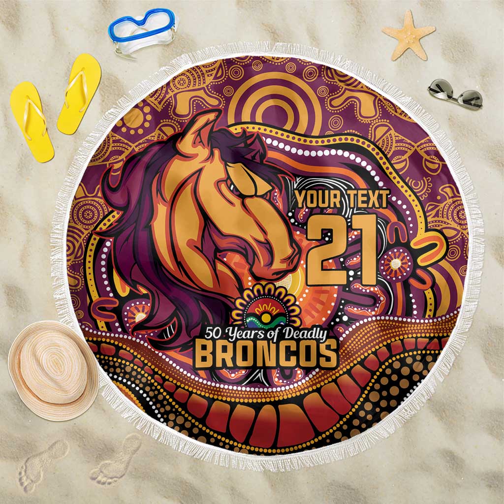 Custom Broncos Honouring First Nations Beach Blanket NAIDOC 2026 Deadly 50 Years