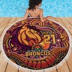 Custom Broncos Honouring First Nations Beach Blanket NAIDOC 2026 Deadly 50 Years