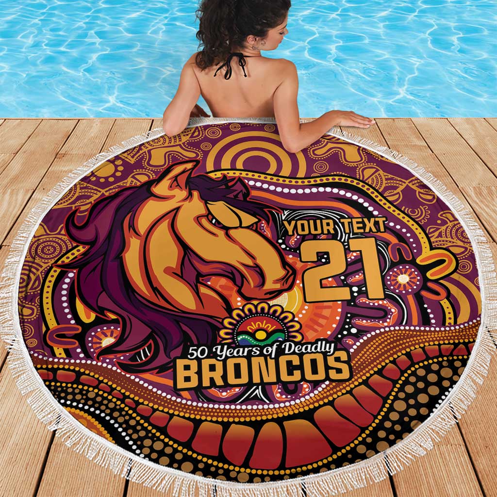 Custom Broncos Honouring First Nations Beach Blanket NAIDOC 2026 Deadly 50 Years