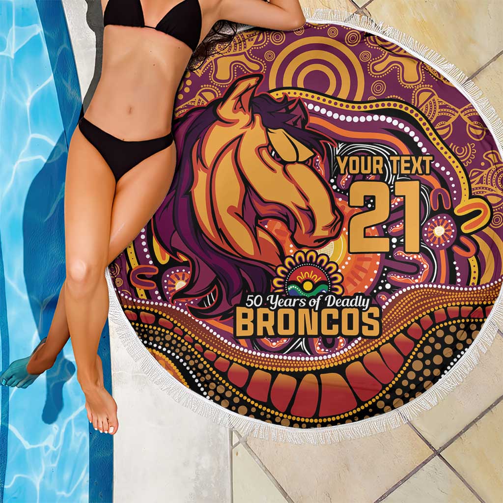 Custom Broncos Honouring First Nations Beach Blanket NAIDOC 2026 Deadly 50 Years