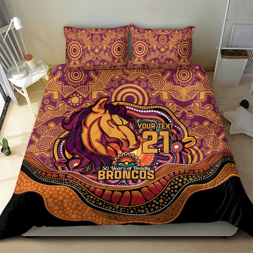 Custom Broncos Honouring First Nations Bedding Set NAIDOC 2026 Deadly 50 Years