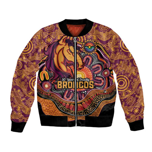 Custom Broncos Honouring First Nations Bomber Jacket NAIDOC 2026 Deadly 50 Years