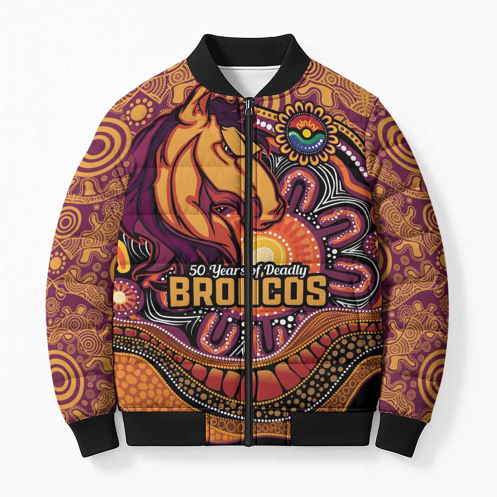 Custom Broncos Honouring First Nations Bomber Puffer Jacket NAIDOC 2026 Deadly 50 Years