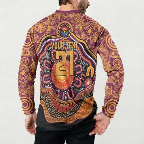 Custom Broncos Honouring First Nations Button Sweatshirt NAIDOC 2026 Deadly 50 Years