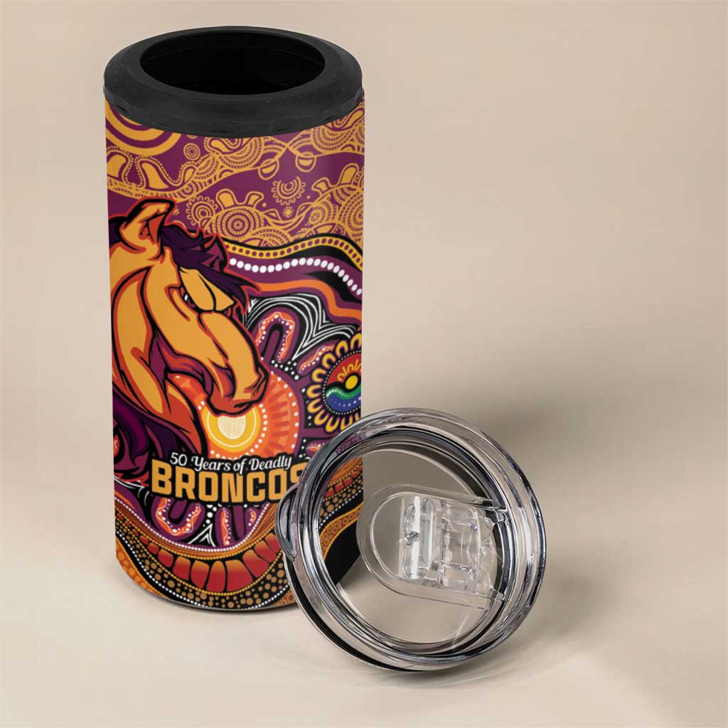Custom Broncos Honouring First Nations 4 in 1 Can Cooler Tumbler NAIDOC 2026 Deadly 50 Years