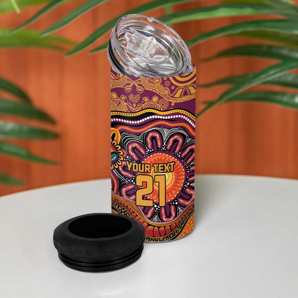 Custom Broncos Honouring First Nations 4 in 1 Can Cooler Tumbler NAIDOC 2026 Deadly 50 Years