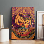 Custom Broncos Honouring First Nations Canvas Wall Art NAIDOC 2026 Deadly 50 Years