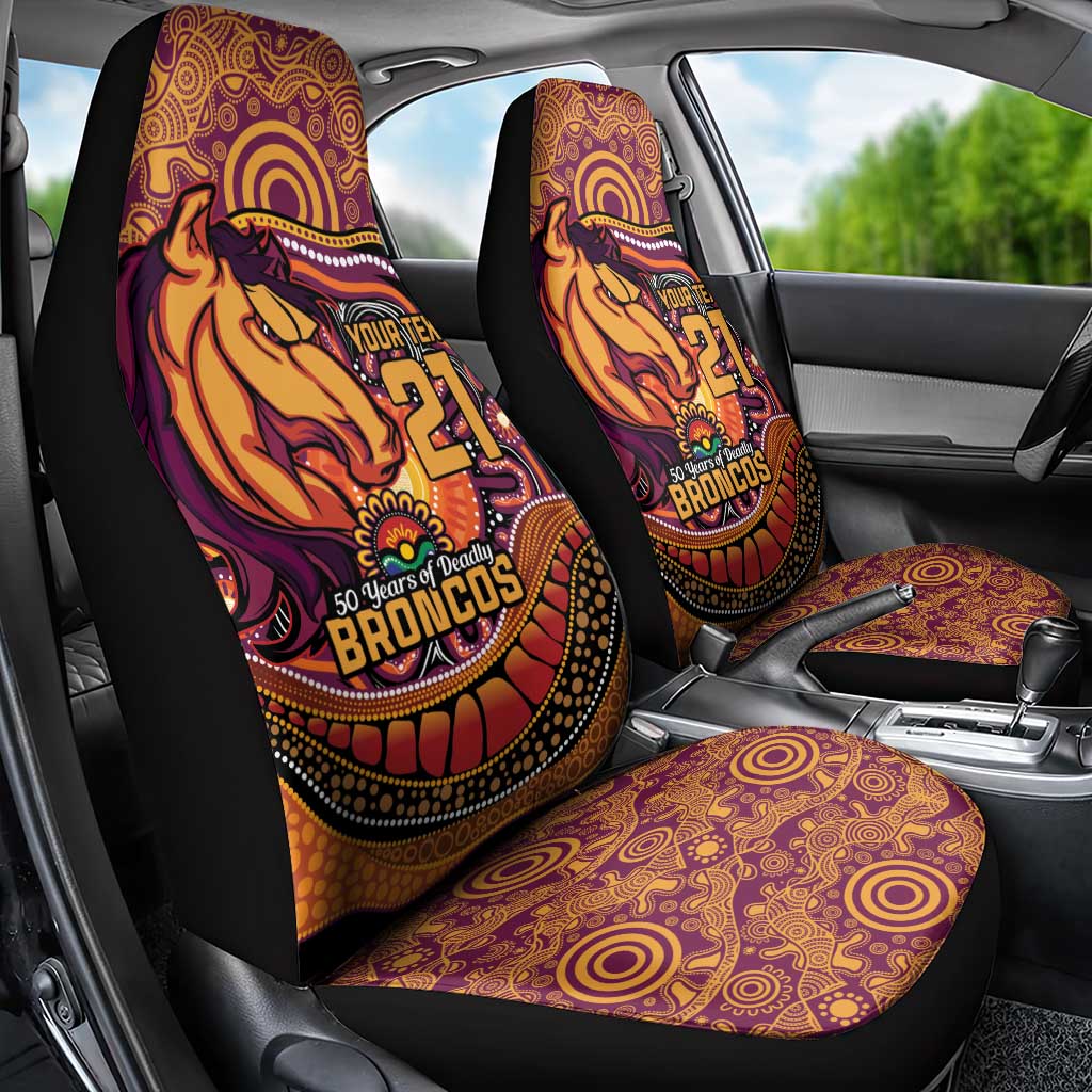 Custom Broncos Honouring First Nations Car Seat Cover NAIDOC 2026 Deadly 50 Years