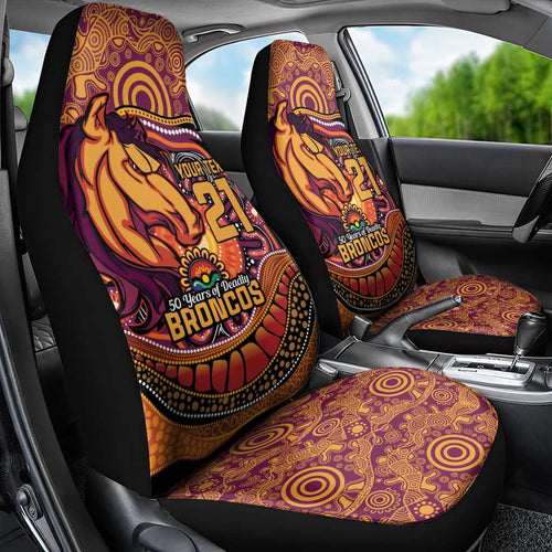 Custom Broncos Honouring First Nations Car Seat Cover NAIDOC 2026 Deadly 50 Years