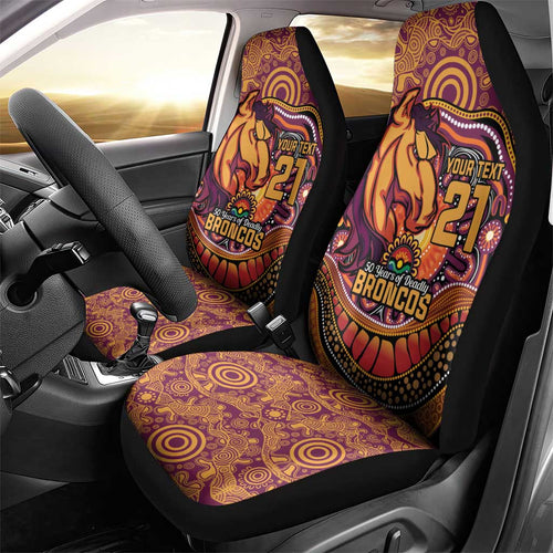 Custom Broncos Honouring First Nations Car Seat Cover NAIDOC 2026 Deadly 50 Years
