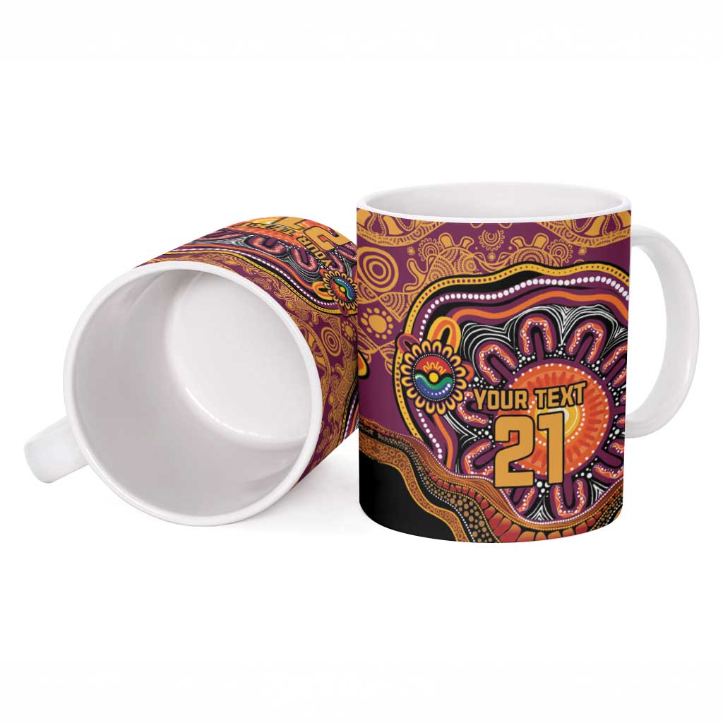 Custom Broncos Honouring First Nations Ceramic Mug NAIDOC 2026 Deadly 50 Years