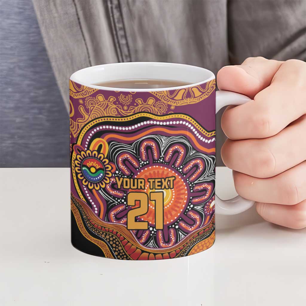 Custom Broncos Honouring First Nations Ceramic Mug NAIDOC 2026 Deadly 50 Years