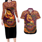 Custom Broncos Honouring First Nations Couples Matching Long Sleeve Bodycon Dress and Hawaiian Shirt NAIDOC 2026 Deadly 50 Years