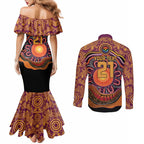 Custom Broncos Honouring First Nations Couples Matching Mermaid Dress and Long Sleeve Button Shirt NAIDOC 2026 Deadly 50 Years
