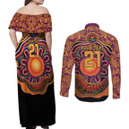 Custom Broncos Honouring First Nations Couples Matching Off Shoulder Maxi Dress and Long Sleeve Button Shirt NAIDOC 2026 Deadly 50 Years