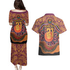 Custom Broncos Honouring First Nations Couples Matching Puletasi and Hawaiian Shirt NAIDOC 2026 Deadly 50 Years