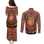 Custom Broncos Honouring First Nations Couples Matching Puletasi and Long Sleeve Button Shirt NAIDOC 2026 Deadly 50 Years