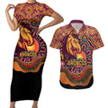 Custom Broncos Honouring First Nations Couples Matching Short Sleeve Bodycon Dress and Hawaiian Shirt NAIDOC 2026 Deadly 50 Years