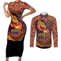 Custom Broncos Honouring First Nations Couples Matching Short Sleeve Bodycon Dress and Long Sleeve Button Shirt NAIDOC 2026 Deadly 50 Years