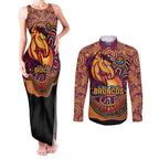 Custom Broncos Honouring First Nations Couples Matching Tank Maxi Dress and Long Sleeve Button Shirt NAIDOC 2026 Deadly 50 Years