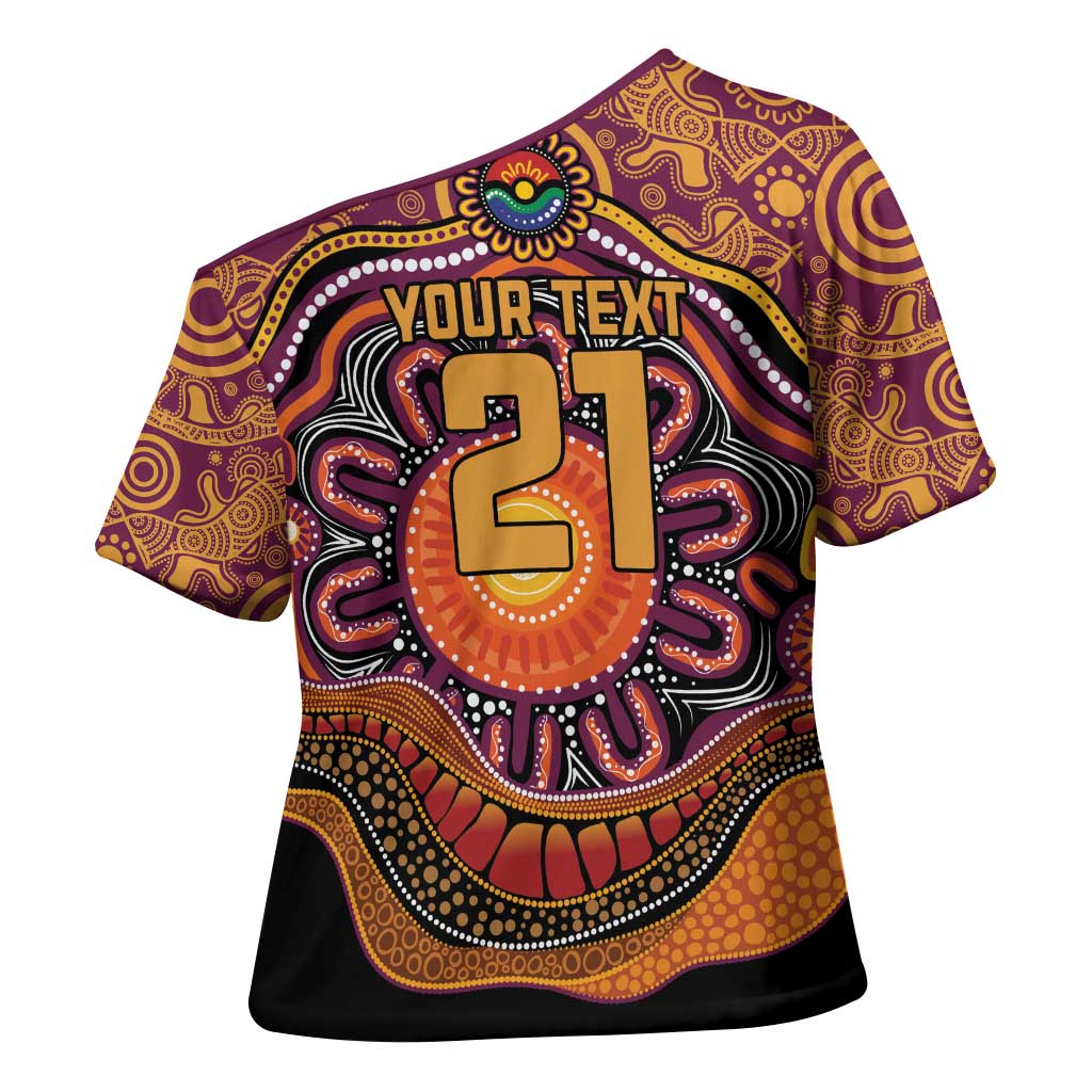 Custom Broncos Honouring First Nations Cross Shoulder Shirt NAIDOC 2026 Deadly 50 Years