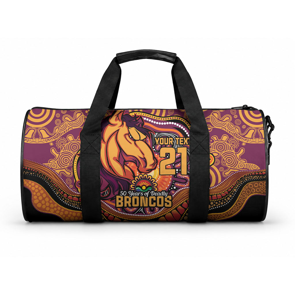 Custom Broncos Honouring First Nations Duffle Bag NAIDOC 2026 Deadly 50 Years