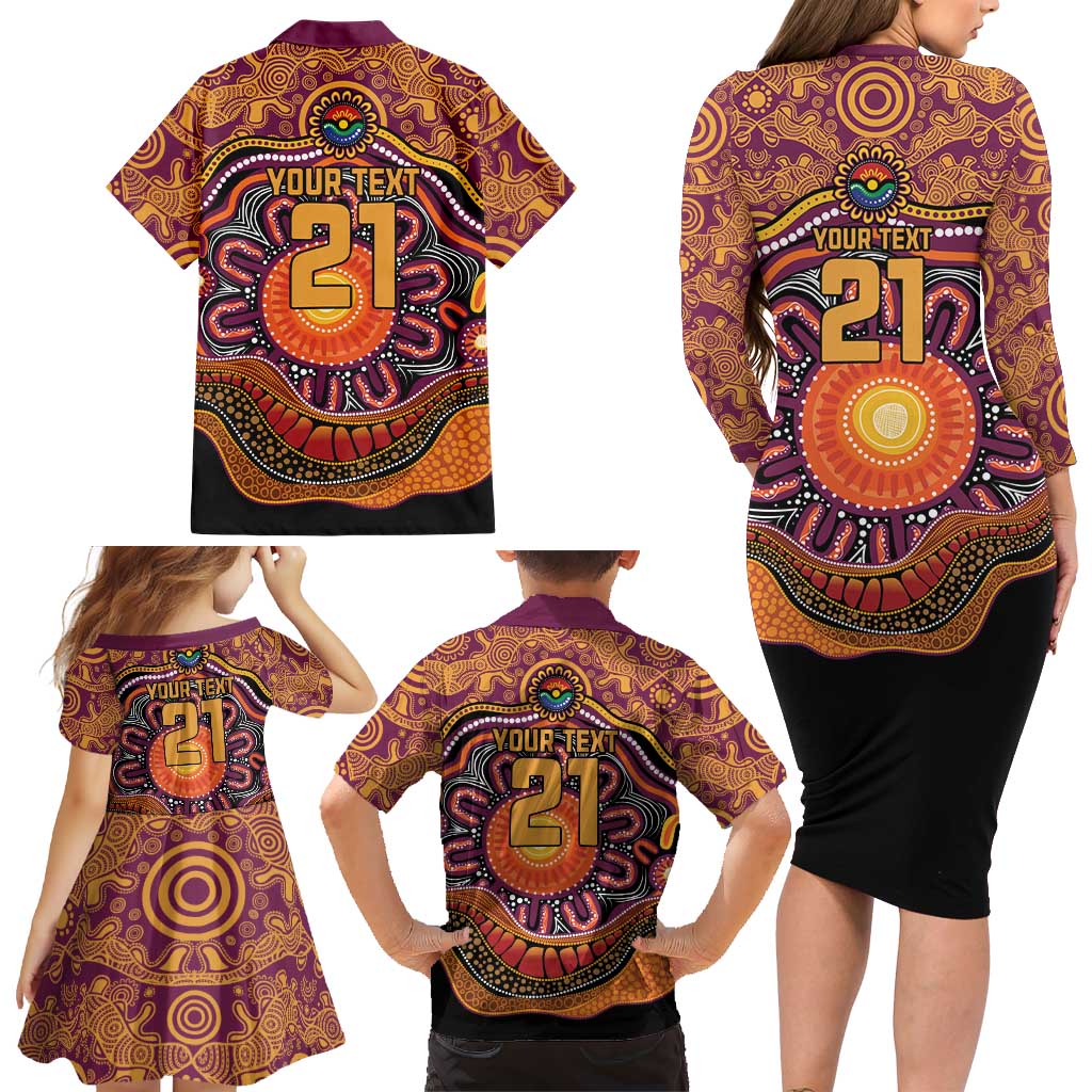 Custom Broncos Honouring First Nations Family Matching Long Sleeve Bodycon Dress and Hawaiian Shirt NAIDOC 2026 Deadly 50 Years