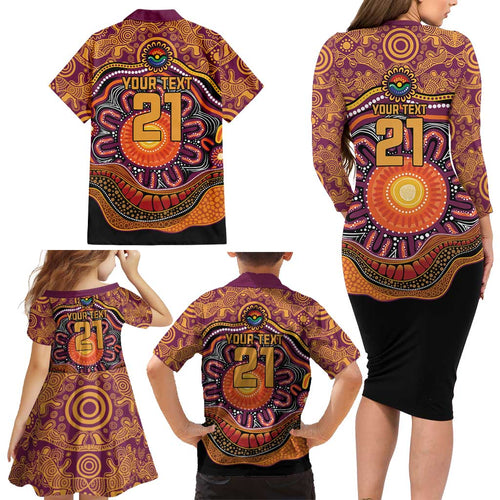 Custom Broncos Honouring First Nations Family Matching Long Sleeve Bodycon Dress and Hawaiian Shirt NAIDOC 2026 Deadly 50 Years
