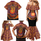 Custom Broncos Honouring First Nations Family Matching Mermaid Dress and Hawaiian Shirt NAIDOC 2026 Deadly 50 Years