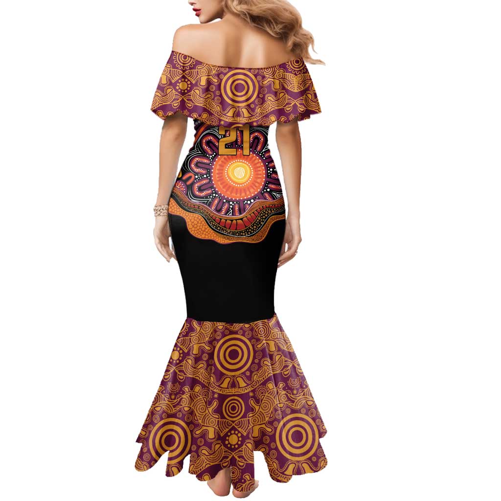 Custom Broncos Honouring First Nations Family Matching Mermaid Dress and Hawaiian Shirt NAIDOC 2026 Deadly 50 Years