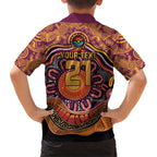 Custom Broncos Honouring First Nations Family Matching Off Shoulder Maxi Dress and Hawaiian Shirt NAIDOC 2026 Deadly 50 Years