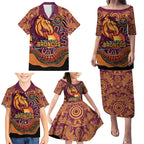 Custom Broncos Honouring First Nations Family Matching Puletasi and Hawaiian Shirt NAIDOC 2026 Deadly 50 Years